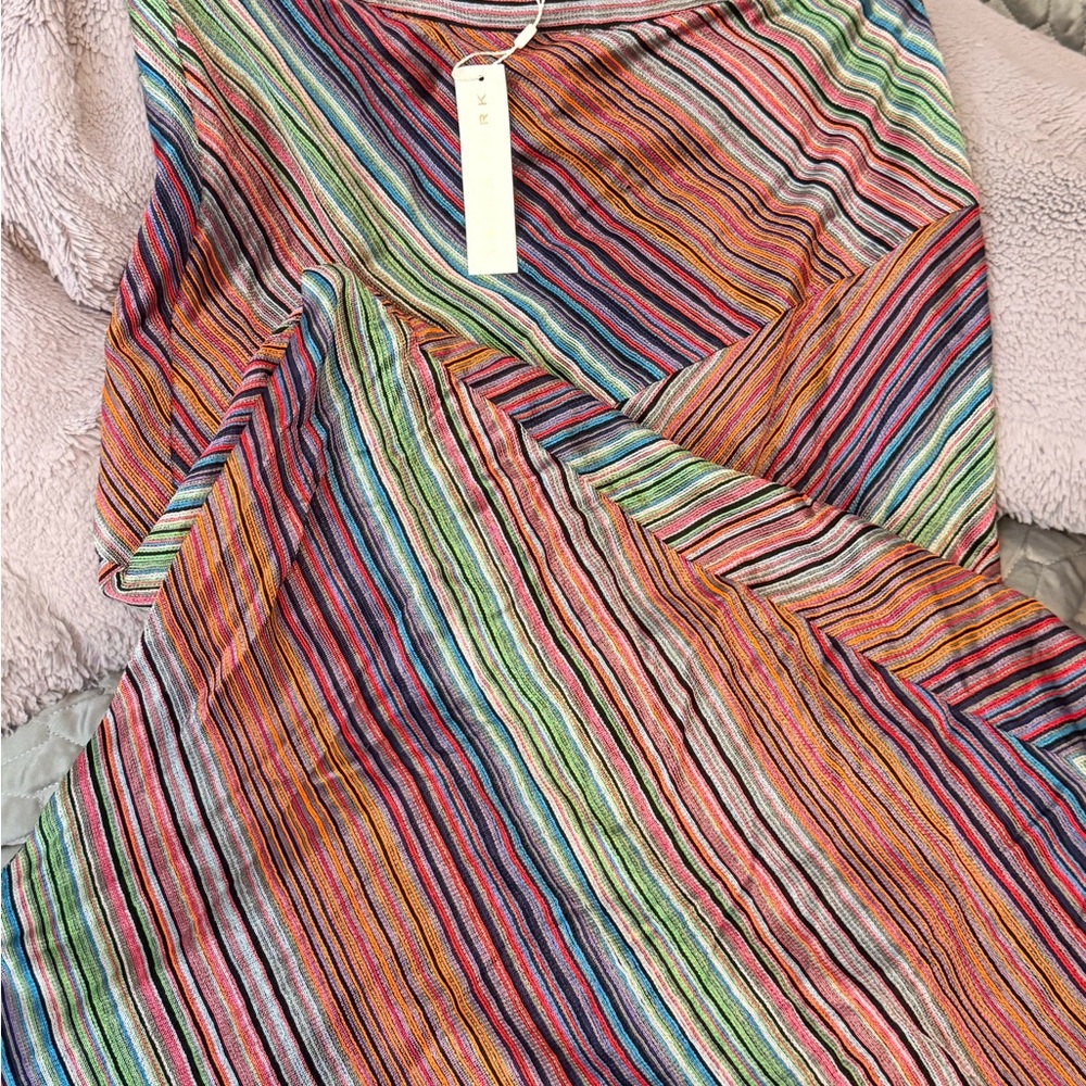 NWT Trina Turk Multicolor Striped Maxi Skirt Size 8
